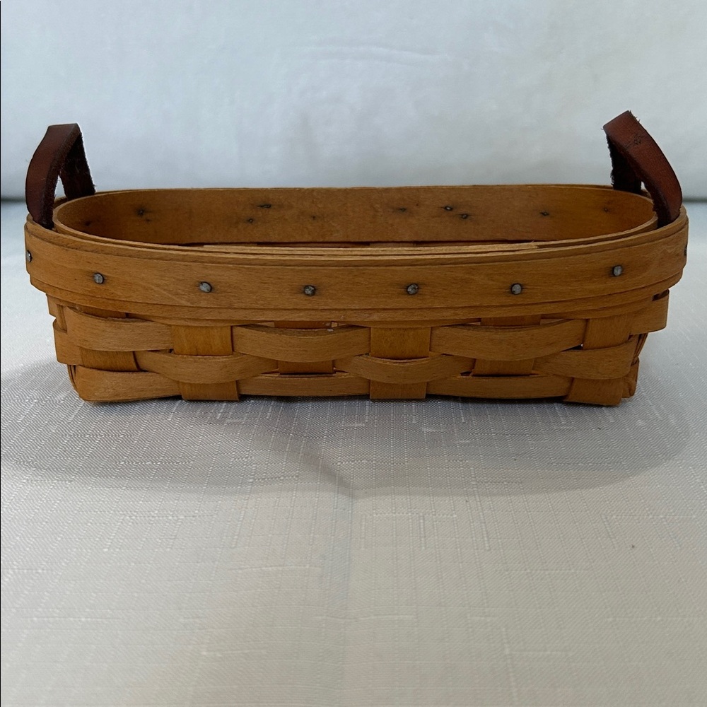 Longaberger Small Basket with Leather Handles